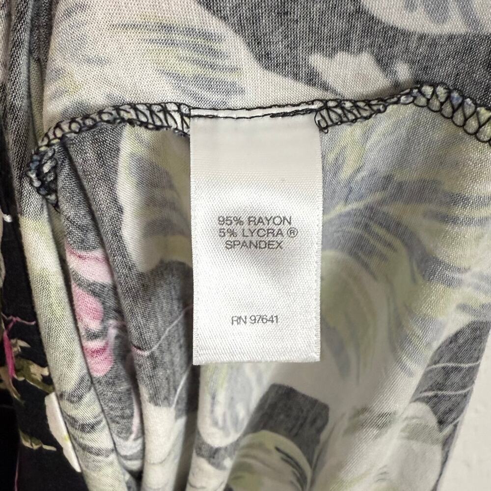 J.Jill Wearever Collection Tropical Floral Sleeveless V-neck Dress Size Medium - Picture 4 of 4